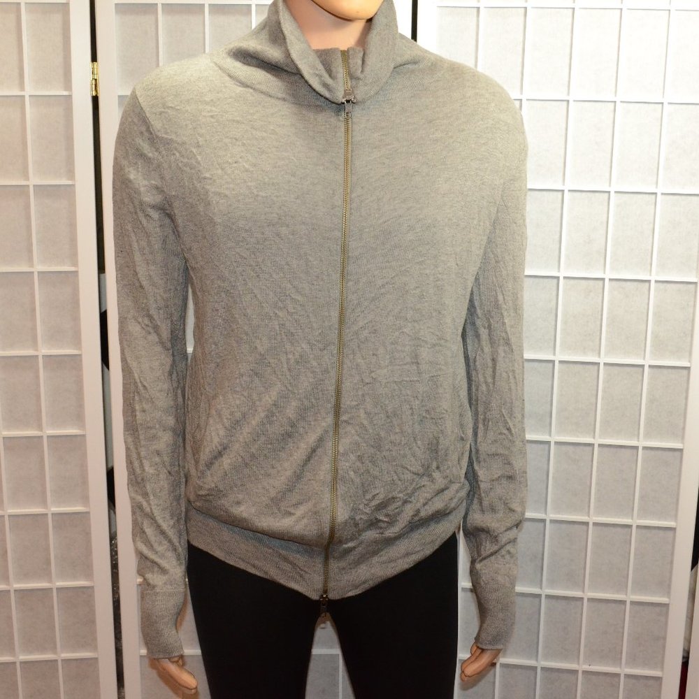 Mens All Saints Trait Zip Through Sweater large